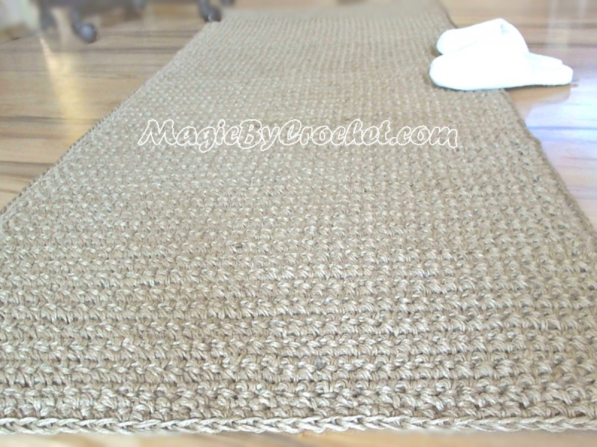 Natural Hallway Runner Rug, Rug 7x2 ft Handmade, Natural Jute Fibers